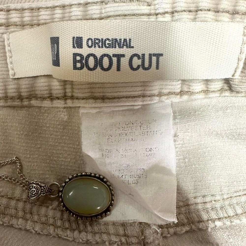 GAP Y2K‎ Low Rise Bootcut Flare Tan Corduroy Pants Womens 30" Waist 2000s Indie - Picture 7 of 7